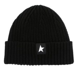 Golden Goose logo-patch wool beanie