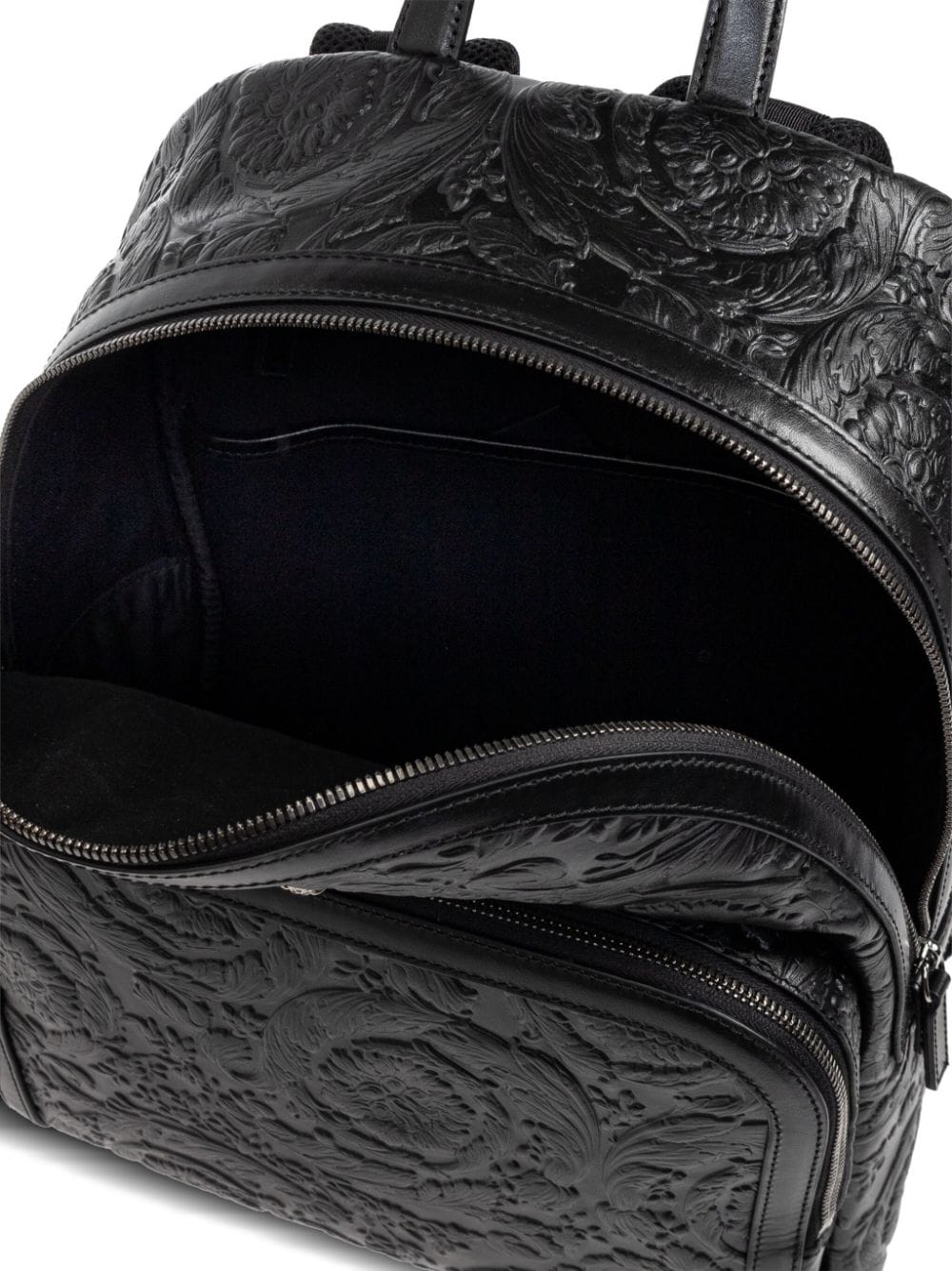 Versace appliqué-logo leather backpack - Image 4