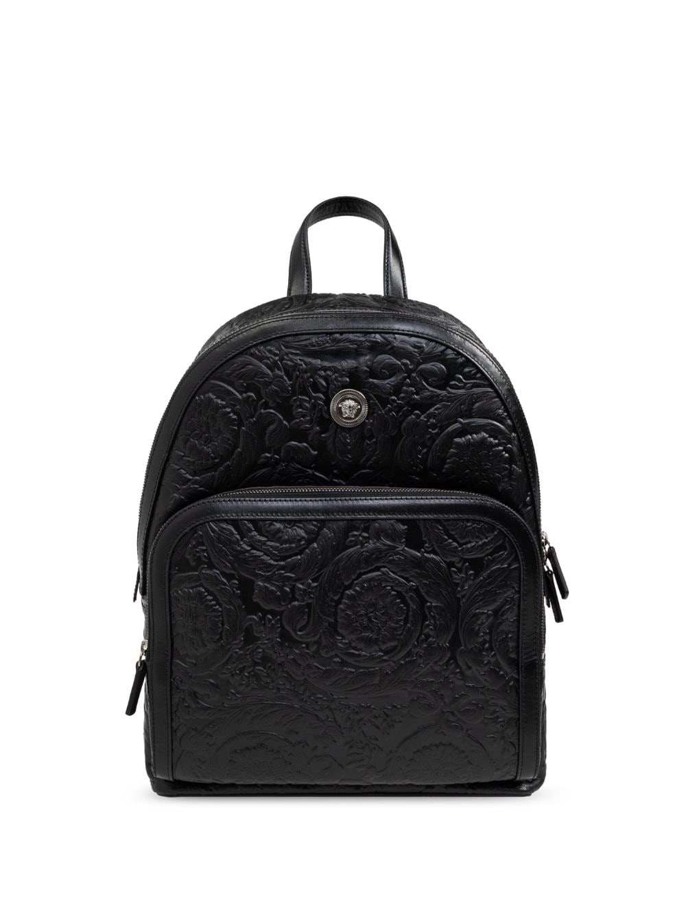 Versace appliqué-logo leather backpack