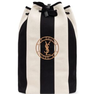 Saint Laurent striped cotton-blend backpack