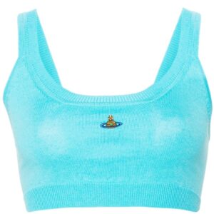 Vivienne Westwood  Orb-embroidered fine-knit bra