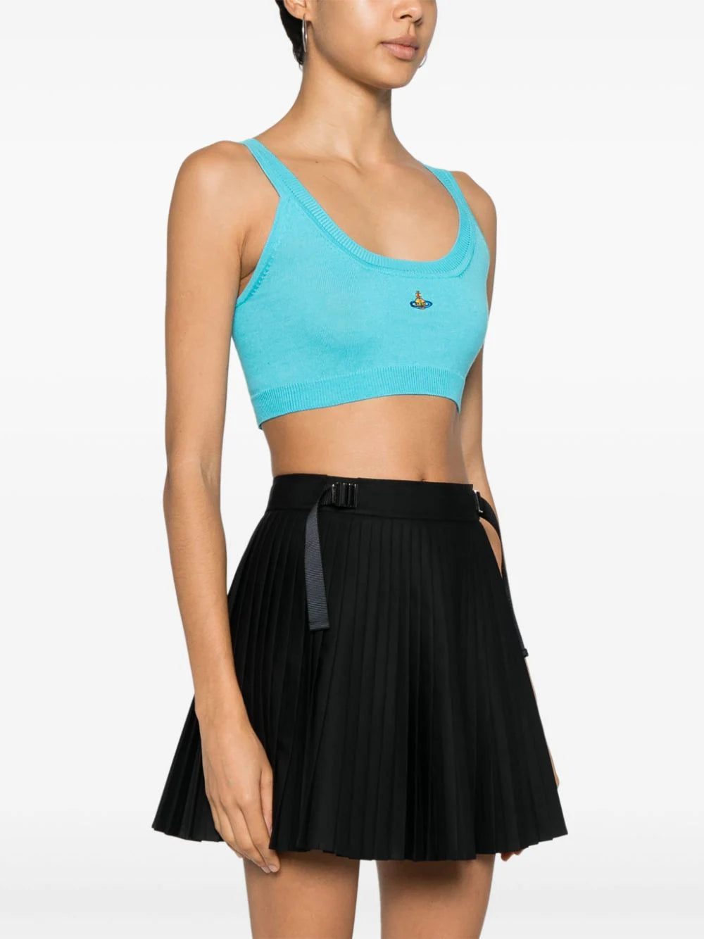 Vivienne Westwood Orb-embroidered fine-knit bra - Image 3