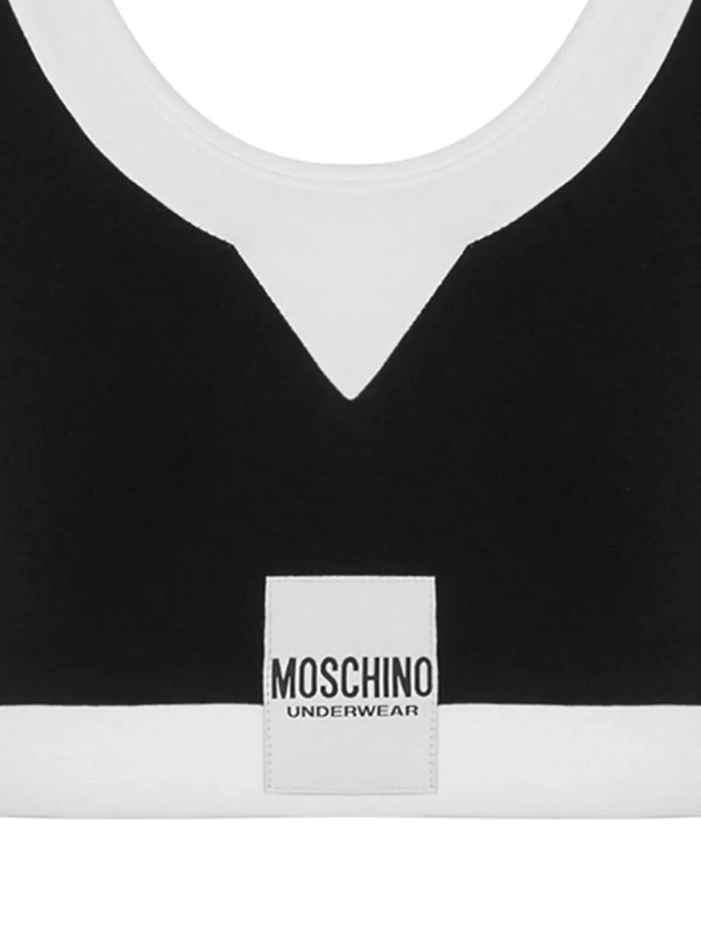Moschino logo-appliqué layered bra - Image 2