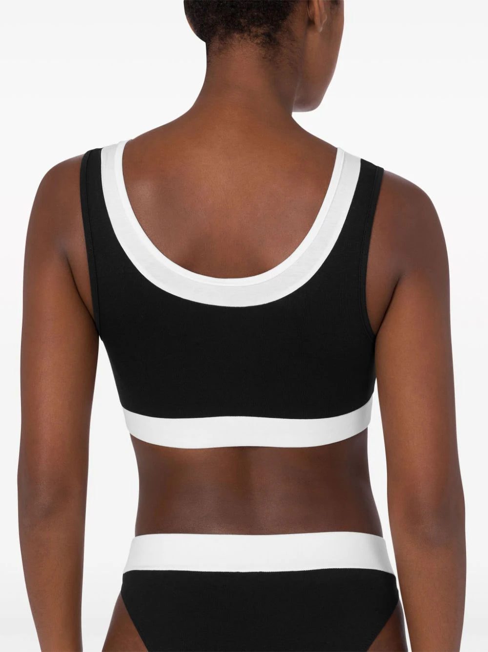 Moschino logo-appliqué layered bra - Image 4