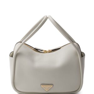 Prada logo hardware leather bag