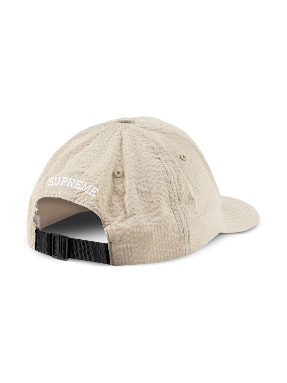 Supreme logo-embroidered seersucker baseball cap - Image 2