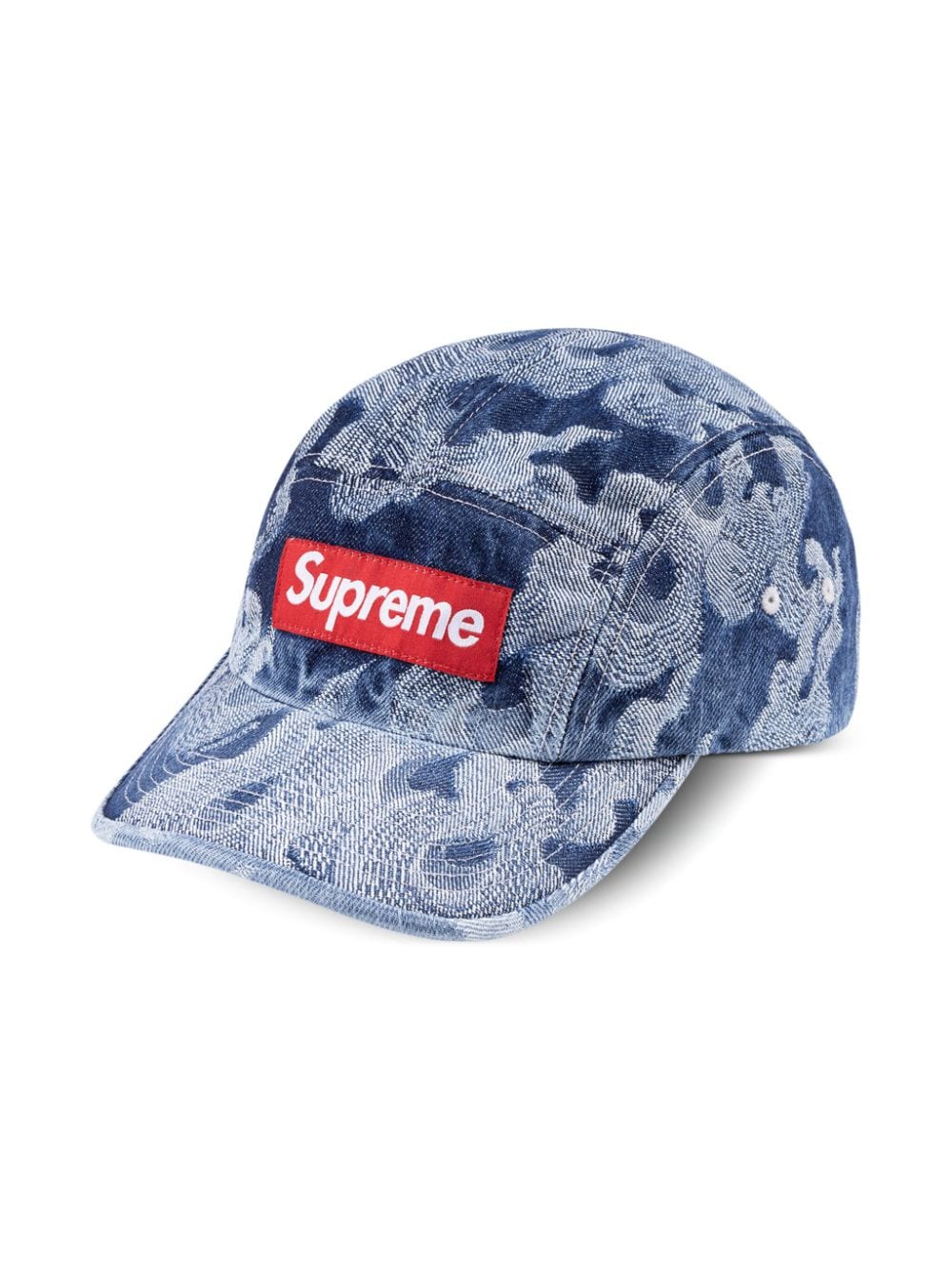Supreme flame-jacquard denim camp cap - Image 3
