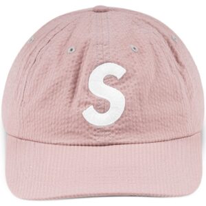 Supreme logo-embroidered seersucker baseball cap