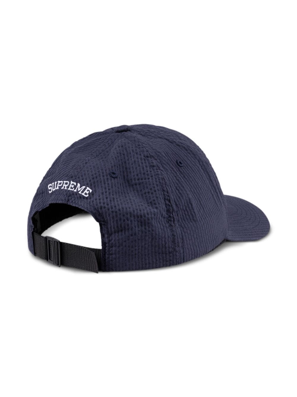 Supreme logo-embroidered seersucker baseball cap - Image 2