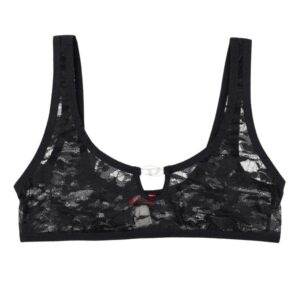 Diesel  logo-plaque lace bralette