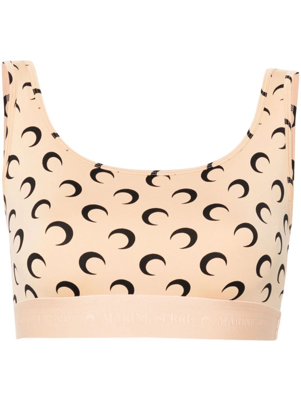 Marine Serre Moonogram-pattern bra