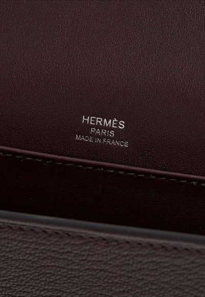 Hermès Geta Shoulder Bag in Rouge and Cuivre Chèvre Mysore with Palladium Hardware bag - Image 4