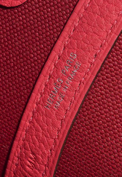 Hermès Garden Party 30 in Rouge Grenat Toile and Bougainvillea Negonda with Palladium Hardware bag - Image 4