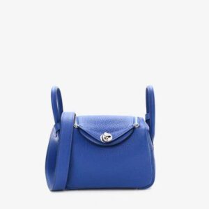 Hermès Mini Lindy 20 in Bleu Electrique Taurillon Clemence with Palladium Hardware bag