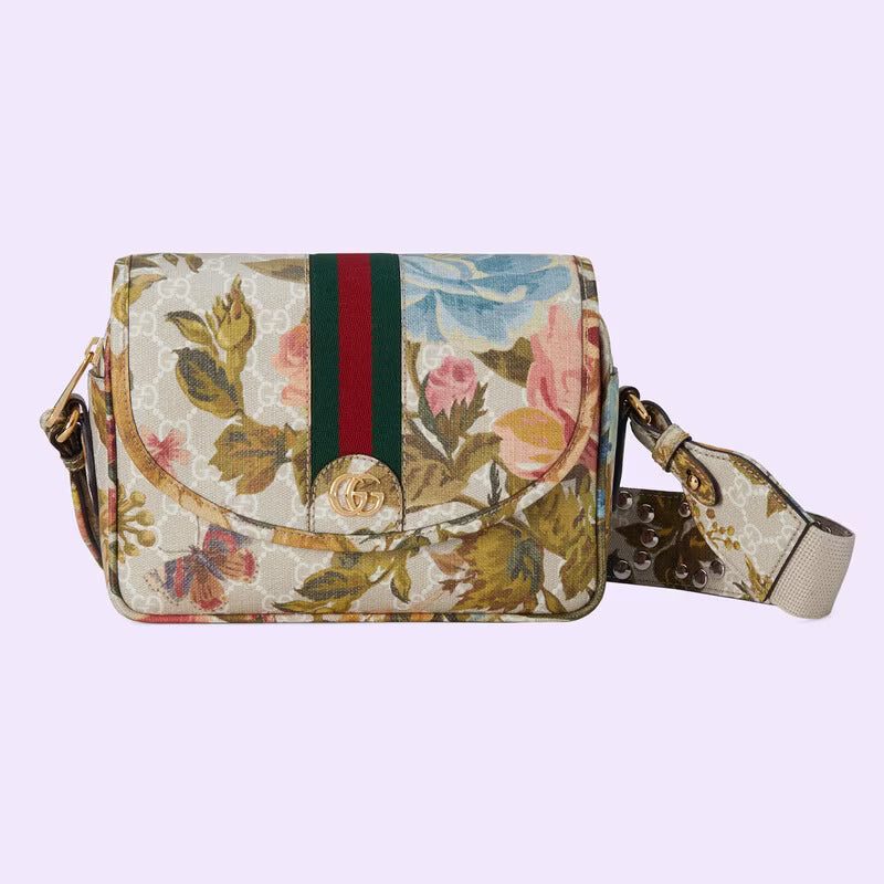Gucci Ophidia GG Flora mini shoulder bag
