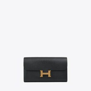 Hermès Constance To Go Wallet in Black Epsom with Gold Hardware bag