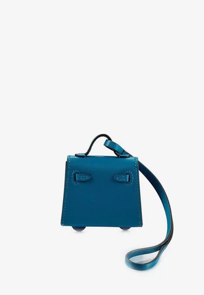 Hermès Kelly Quelle Idole Bag Charm in Bleu Izmir, Jaune Bourgeon, Bleu Brume, and Vert Bosphore Tadelakt and Chèvre Mysore bag - Image 3