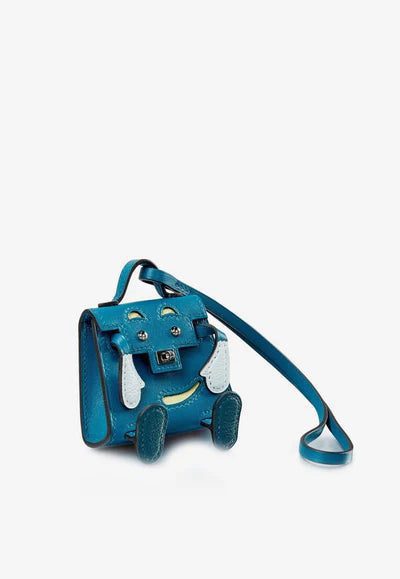 Hermès Kelly Quelle Idole Bag Charm in Bleu Izmir, Jaune Bourgeon, Bleu Brume, and Vert Bosphore Tadelakt and Chèvre Mysore bag - Image 2