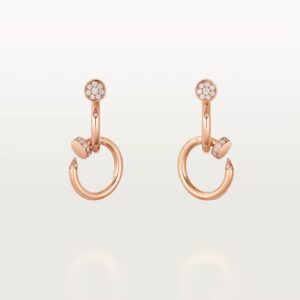 Cartier Juste un Clou earrings, double, diamonds