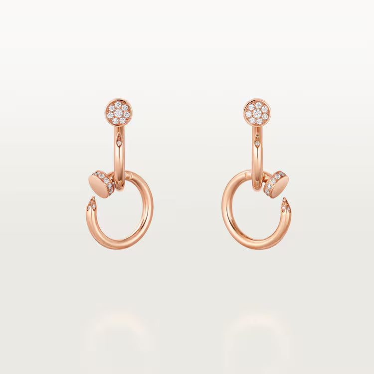 Cartier Juste un Clou earrings, double, diamonds