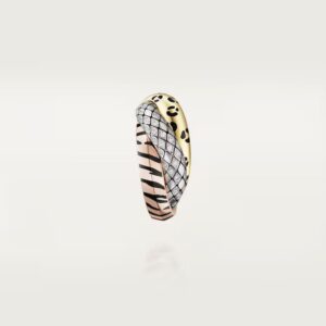 Cartier Trinity single earring, lacquer, half-paved