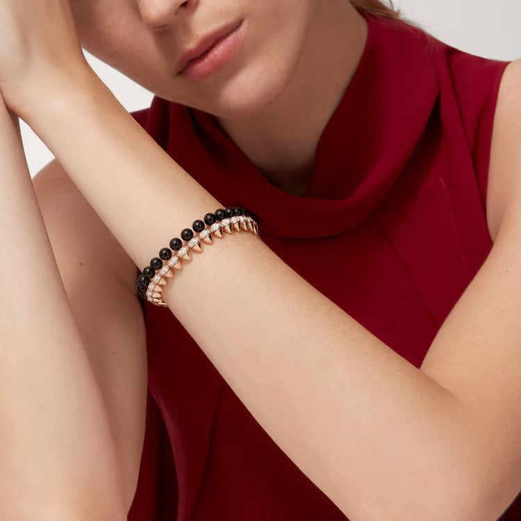 Cartier Clash de Cartier bracelet, flexible, onyx, extra-large model, diamonds - Image 2