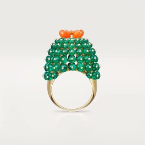 Cartier Cactus de Cartier ring, emerald beads, 1 diamond