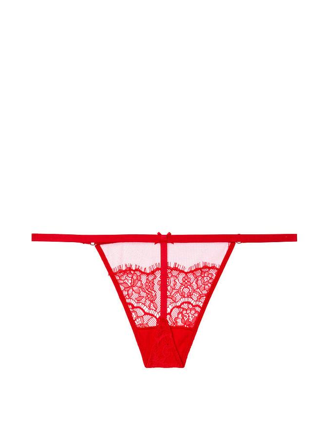 Victoria's Secret Mesh and Lace V-String Panty - Image 3