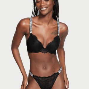 Victoria's Secret  Bombshell Shine Strap Lace Thong Panty