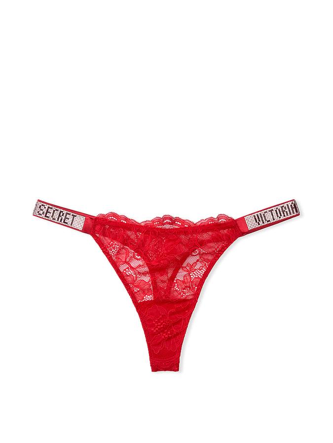 Victoria's Secret Shine Strap Lace Thong Panty - Image 3
