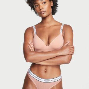 Victoria's Secret Logo Cotton Thong Panty