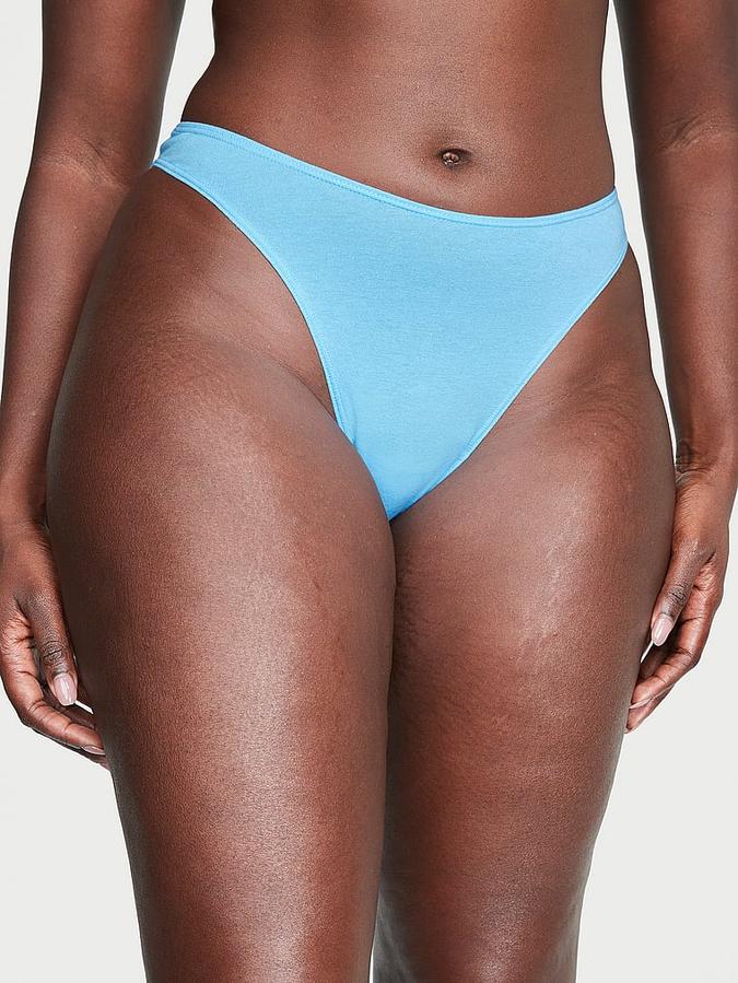 Victoria's Secret Stretch Cotton High-Leg Scoop Thong Panty