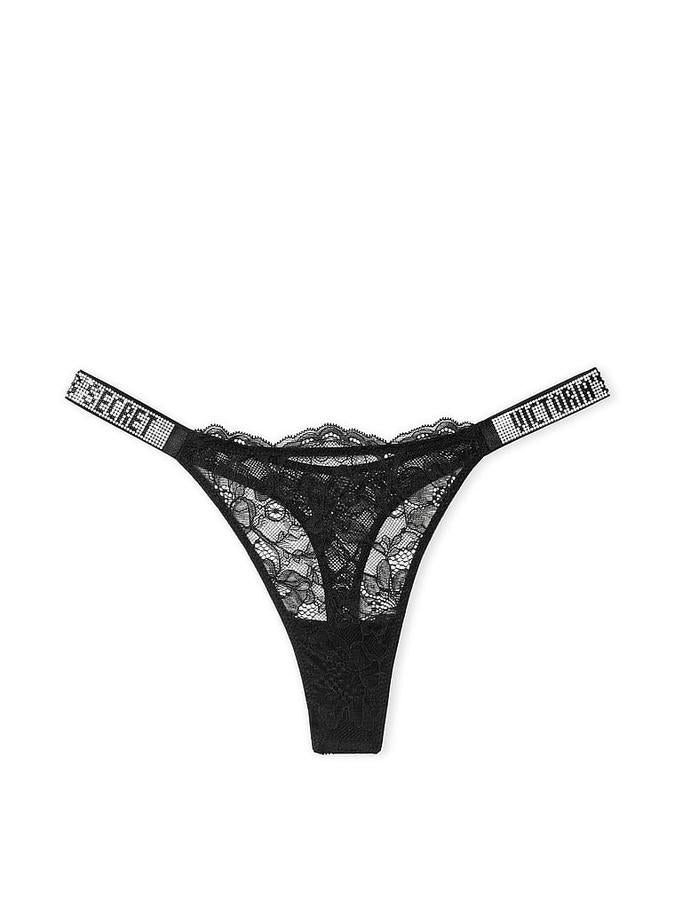 Victoria's Secret Shine Strap Lace Thong Panty - Image 3