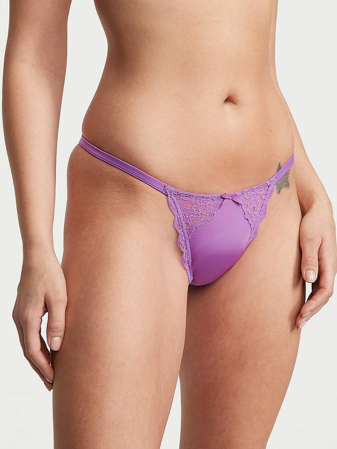 Victoria's Secret Lace-Trim V-String Panty