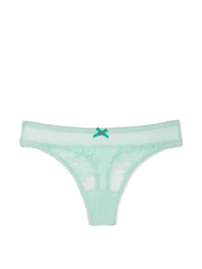 Victoria's Secret Lace-Front Mesh Thong Panty - Image 3