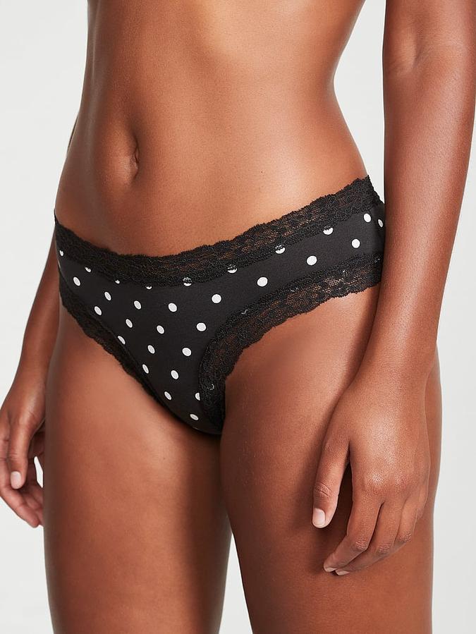 Victoria's Secret Lace-Waist Cotton Cheeky Panty