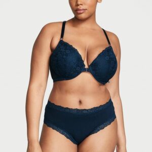 Victoria's Secret Lace-Waist Cotton Cheeky Panty