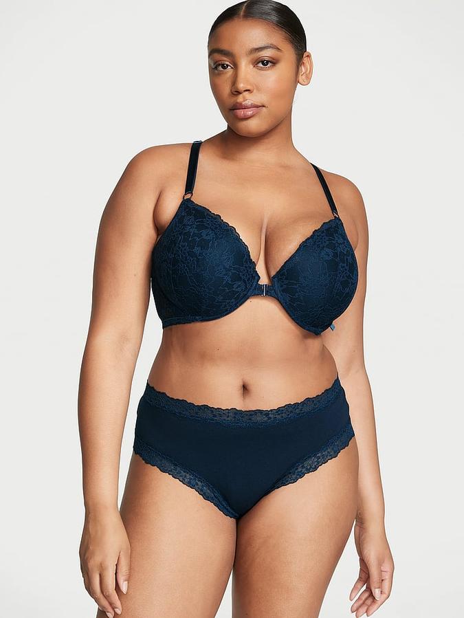 Victoria's Secret Lace-Waist Cotton Cheeky Panty