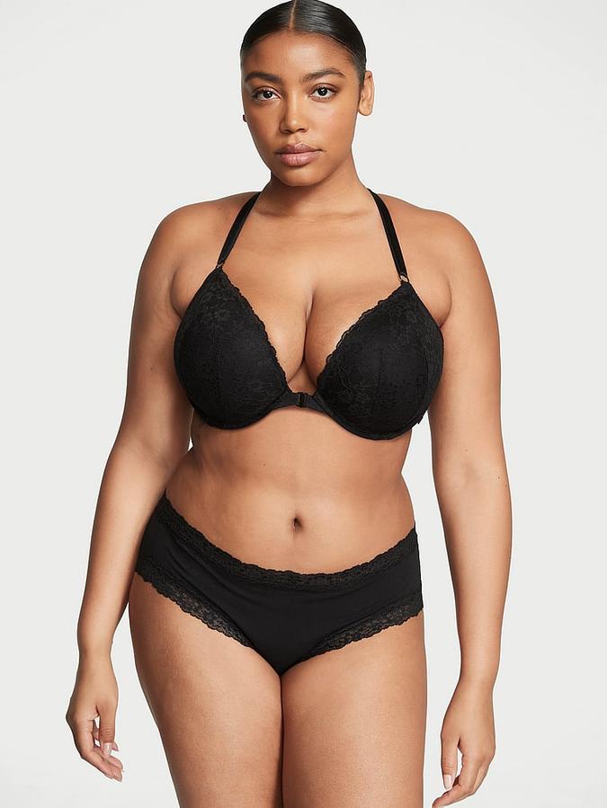 Victoria's Secret Lace-Waist Cotton Cheeky Panty