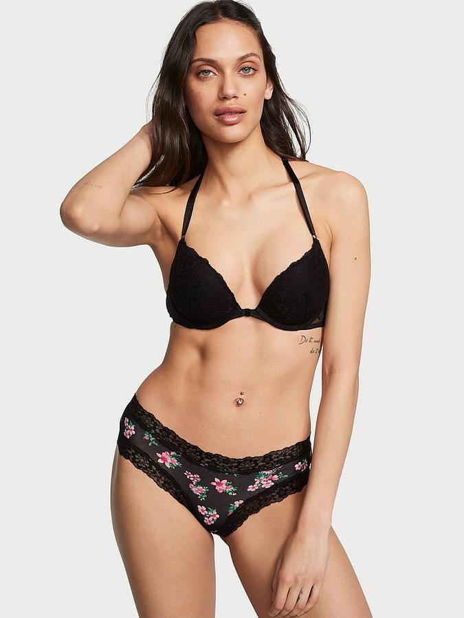Victoria's Secret Lace-Waist Cotton Cheeky Panty
