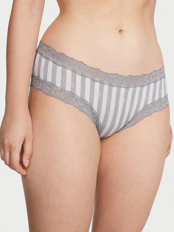 Victoria's Secret Lace-Waist Cotton Cheeky Panty .