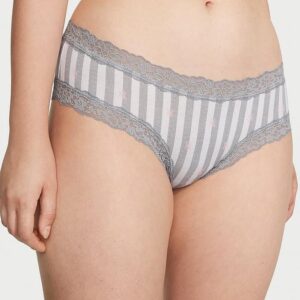 Victoria's Secret  Lace-Waist Cotton Cheeky Panty