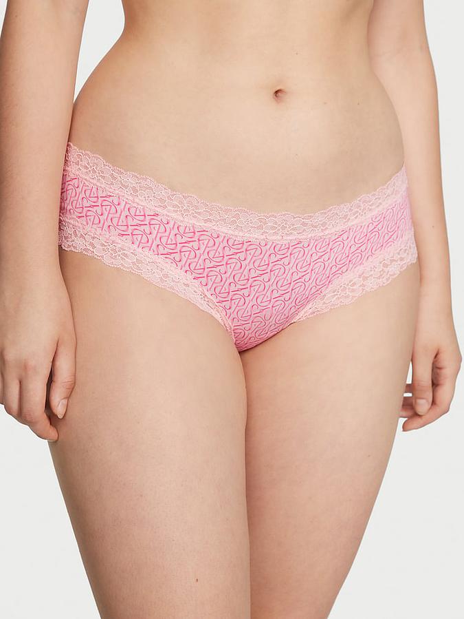 Victoria's Secret Lace-Waist Cotton Cheeky Panty