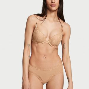 Victoria's Secret Lace-Waist Cotton Cheeky Panty