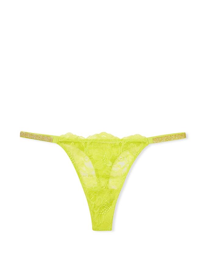 Victoria's Secret Shine Chain Strap Lace Thong Panty - Image 2