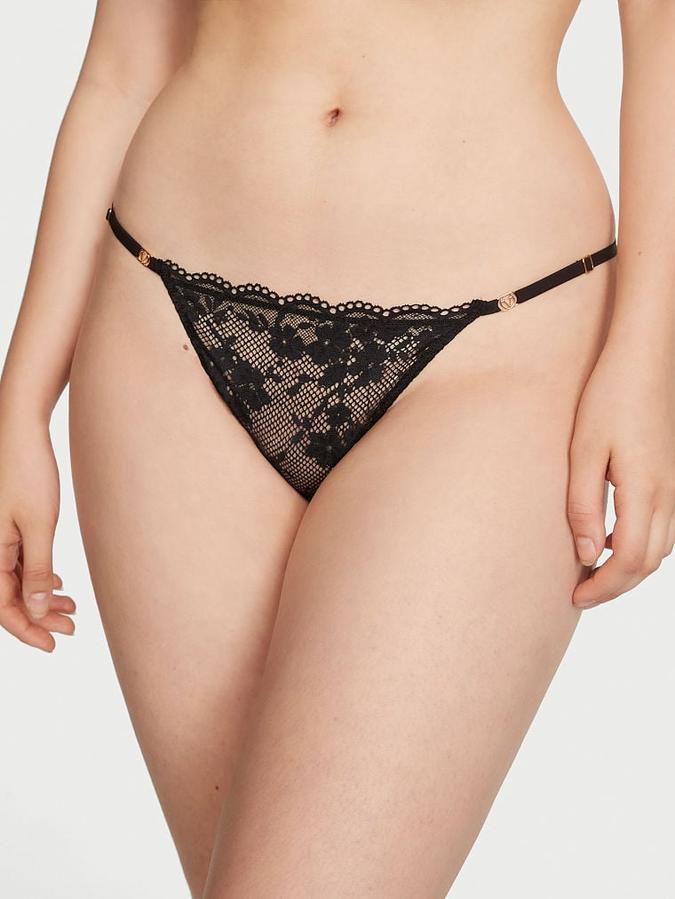 Victoria's Secret Adjustable String Lace Thong Panty