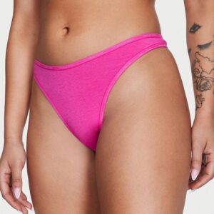 Victoria's Secret Mini Logo Cotton High-Leg Scoop Thong Panty