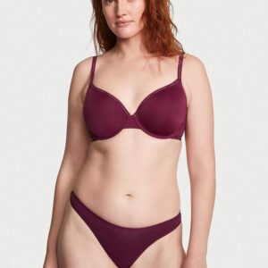 Victoria's Secret Mini Logo Cotton High-Leg Scoop Thong Panty