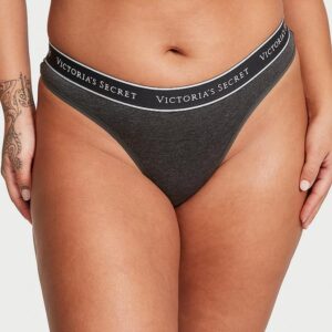 Victoria's Secret Logo Cotton Thong Panty