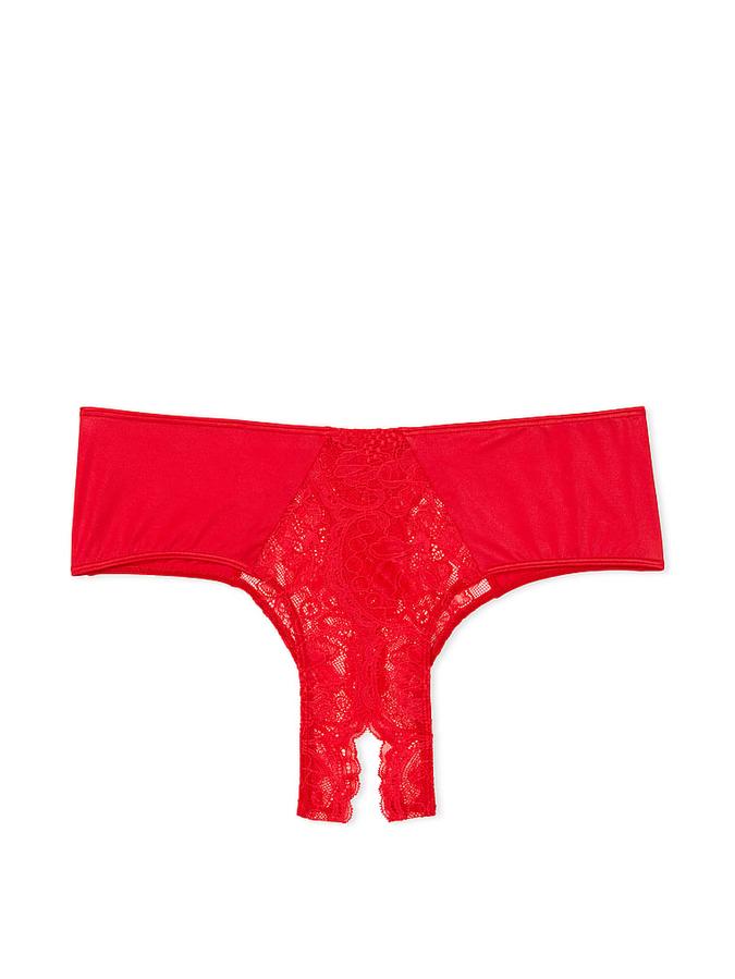 Victoria's Secret Crotchless Lace-Trim Cheeky Panty